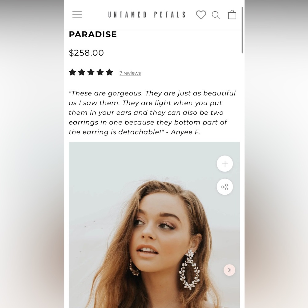 UNTAMED PETALS Paradise Earrings (Brand New)